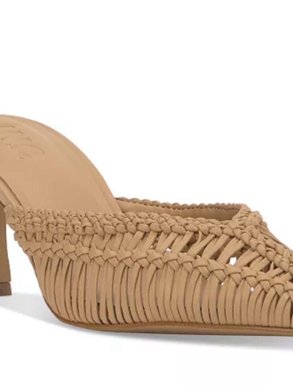 INC International Concepts Woven Pointed Mule in Beige